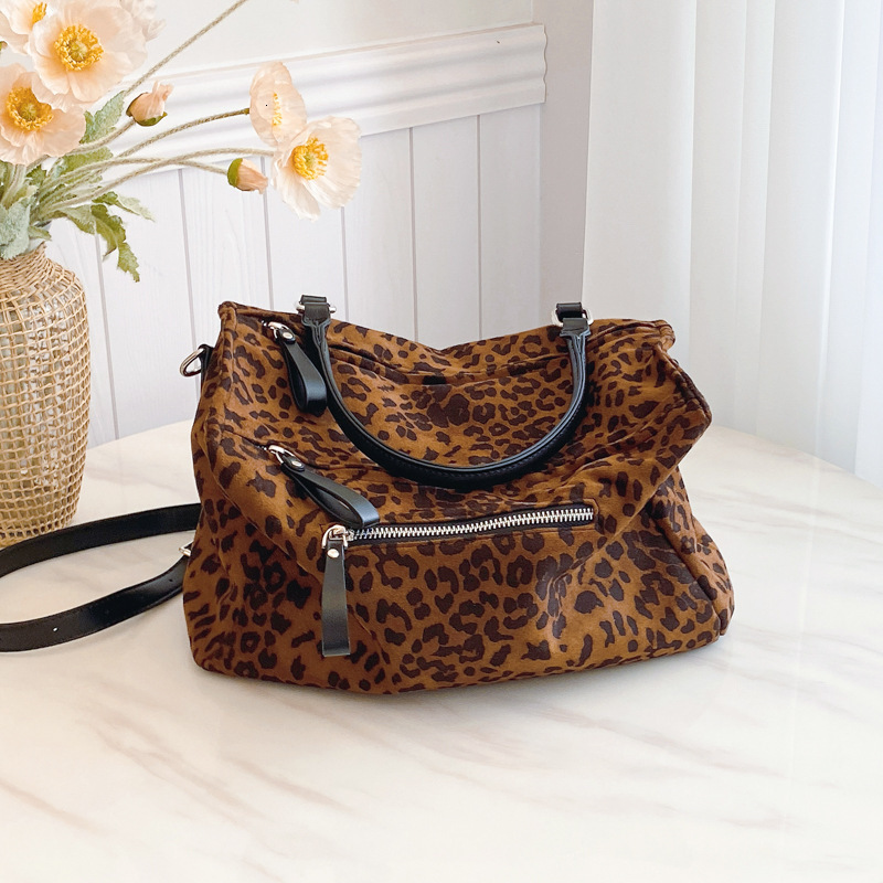 Leopard Print For Women, Large Capacity New Autumn Winter Versatile Crossbody Bag, Casual And Popular Commuting Bag Designer Bags Handbags Women