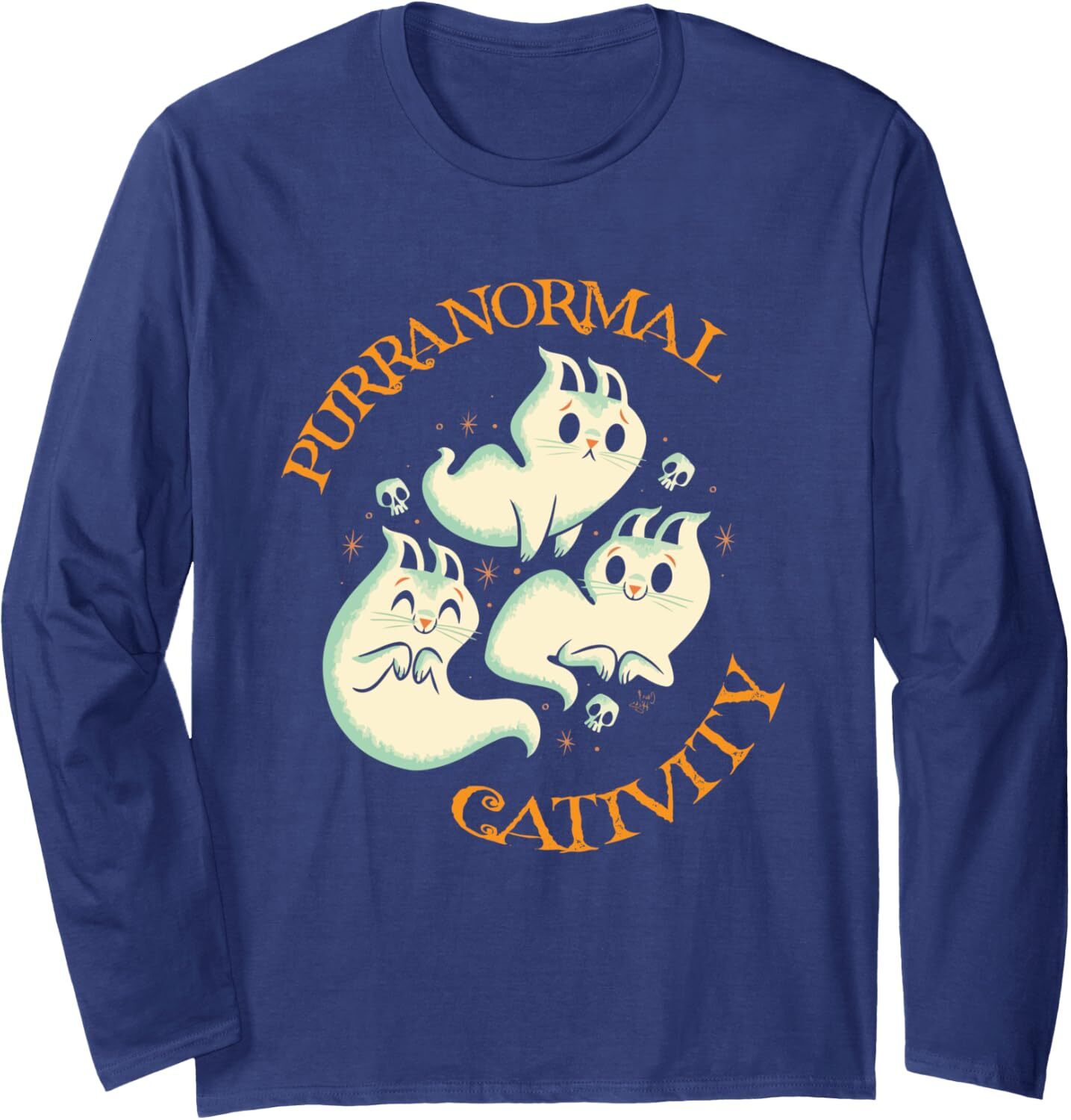 Long Sleeve Shirts for Men sweatshirt Purranormal Cativity Funny Halloween Costume Ghost Cats Gift Long Sleeve Streetwear Casual tops clothes