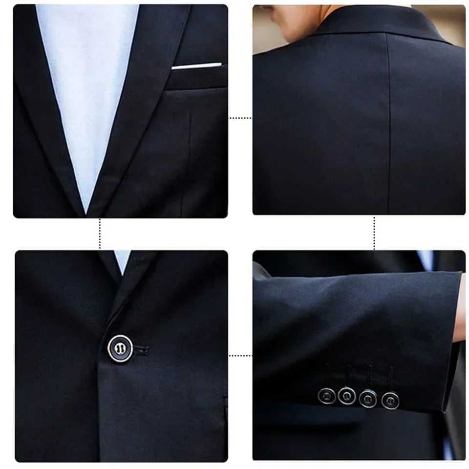 Elegant Mens Tuxedo Suit Blazer and Pants Set Slim Fit Jacket Coat for Formal Party Multiple Colors Available X250704