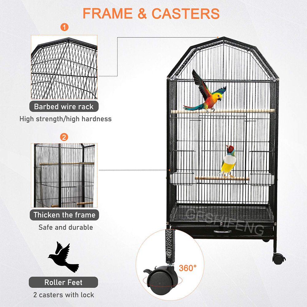 Hot Selling Durable Iron Wire Large Pet Cage Breeding Bird Parrot Cage Rabbit Pigeon Cage