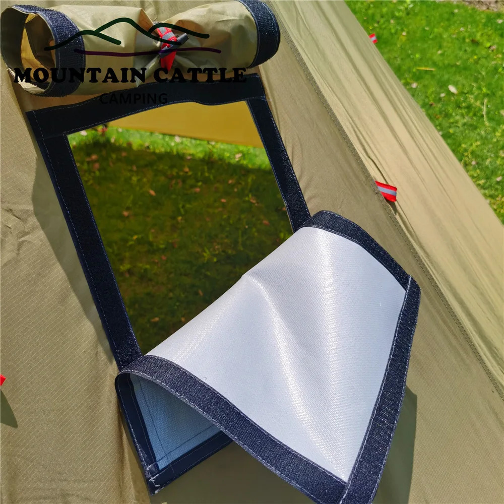 320/400 Big Camping Pyramid Tent 4 Season Ultralight Bushcraft Backpacking Tent Outdoor 210T Plaid Winter Tent with Snow Skirt 240416