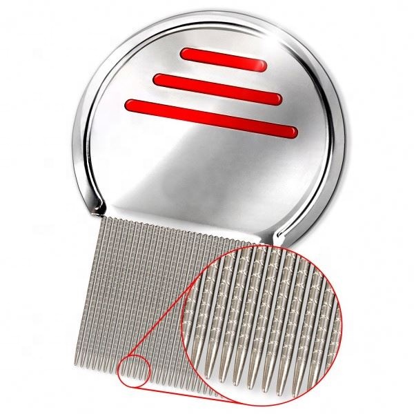 Specializing removal pet hair lice brush stainless steel handle head dog hair lice comb