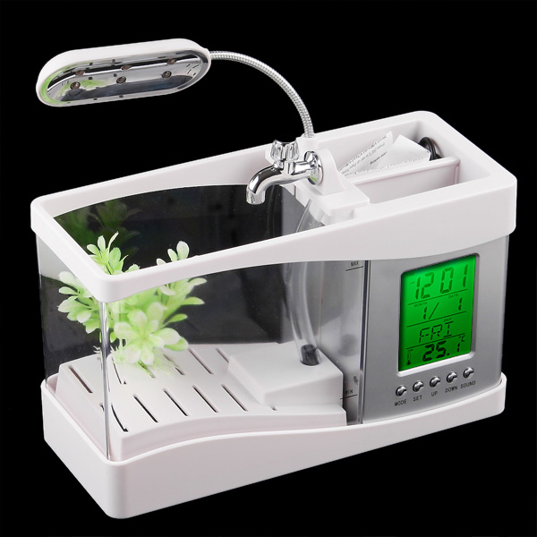 Desktop usb mini fish tank aquarium with running water