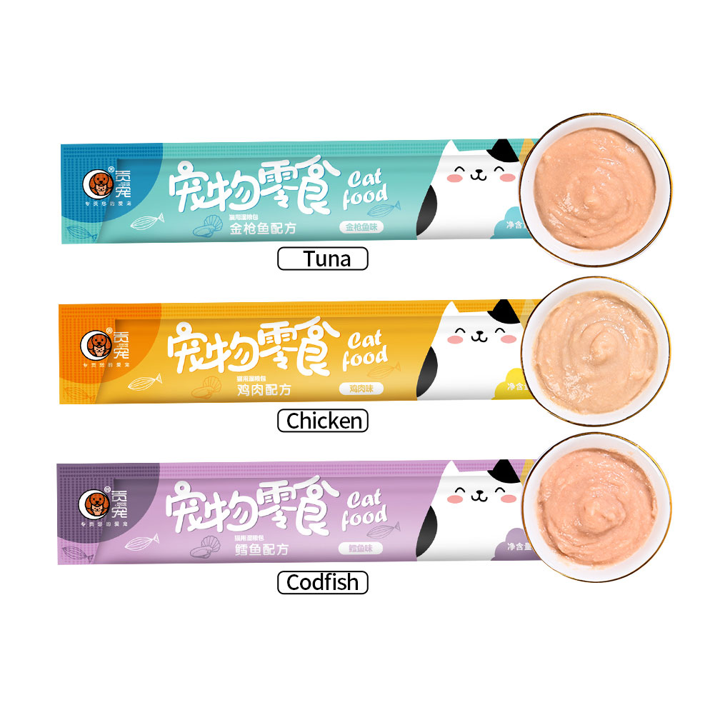 Competitive Price Cod Fish Flavor Cat Food Cod Fish Cat Snack Chicken Cat Snack For All Life Stage