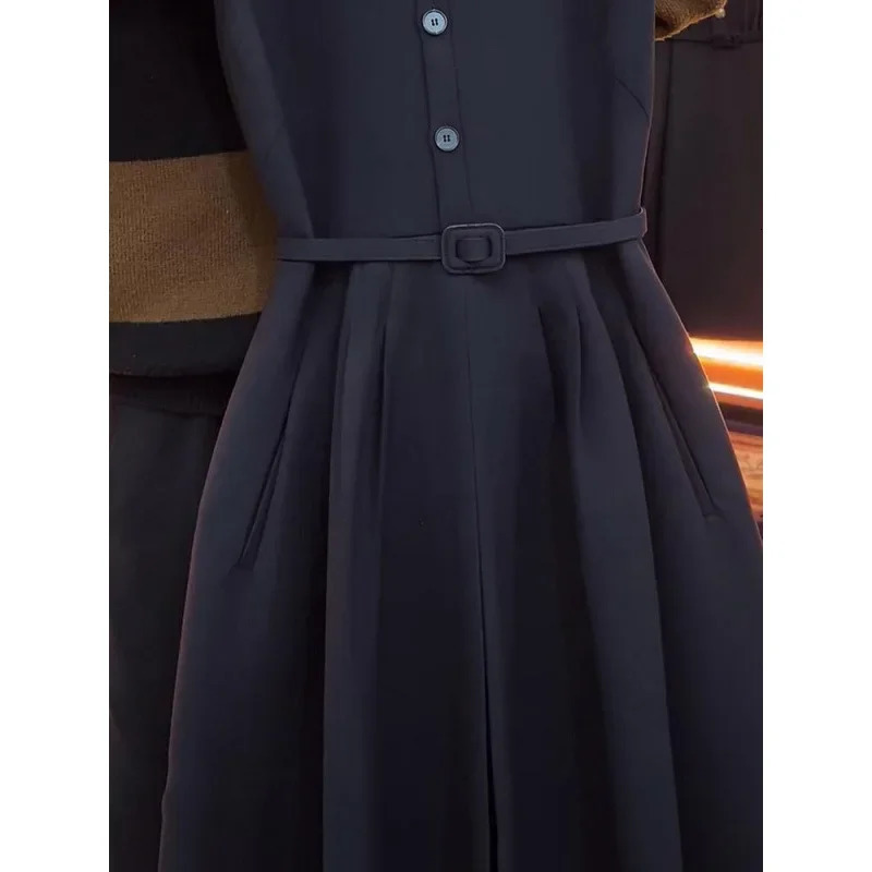 Elegant Slimming French Style Versatile Commuting Dress For Women Long Fashionable And Stylish 241112