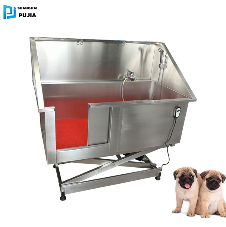 Stainless steel pet bathtub dog washing station High Quality Grooming Tools cleaning Sliding door convenient