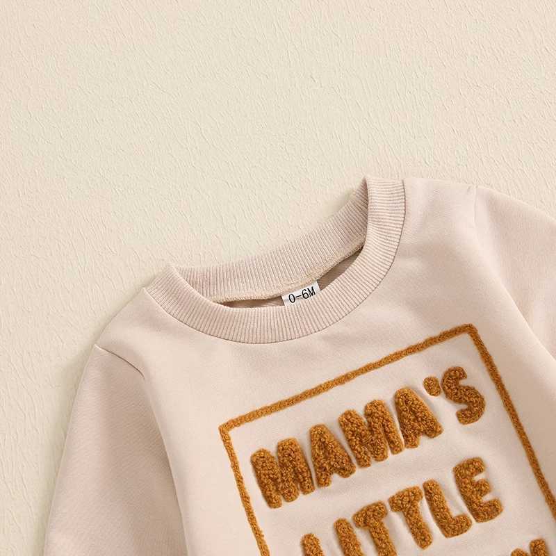 Clothing Sets Adorable Baby Thanksgiving Clothes Set with Cute Embroidered Sweatshirt and Solid Pants for Toddler Boys and Girls H241126