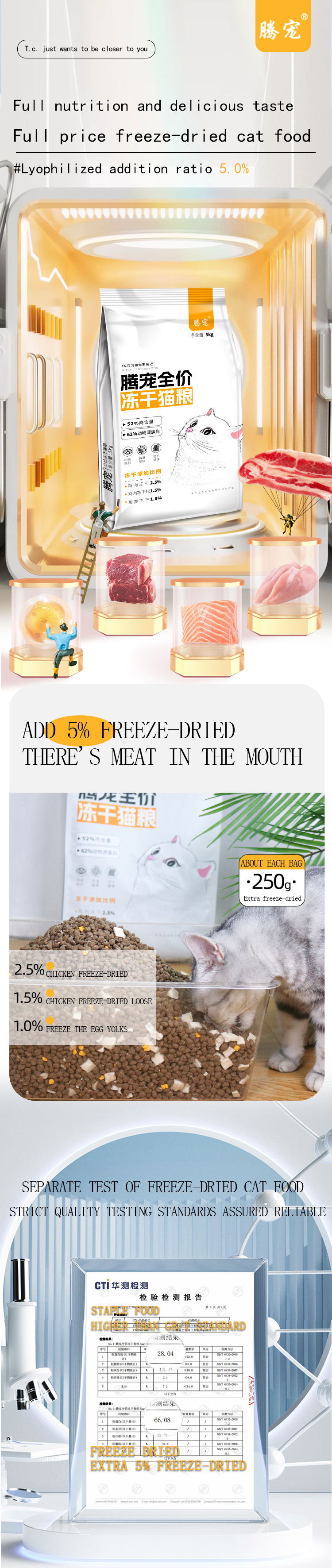 Complete Pet Food for Cats Includes Dry and Wet Forms OEM ODM