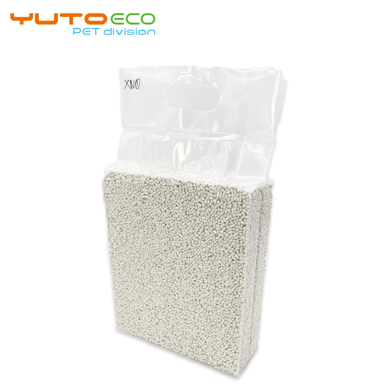 2024 Custom Striped Shape bamboo cat litter Flushable strong Clumping dust free PH health indicator bamboo cat litter sand
