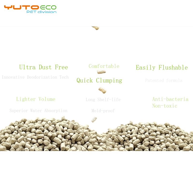 2024 Wholesale High-End 2.5mm Strong Clumping Flushable Cat Litter Natural Plants Based Deodorizing Cat Litter for Pets