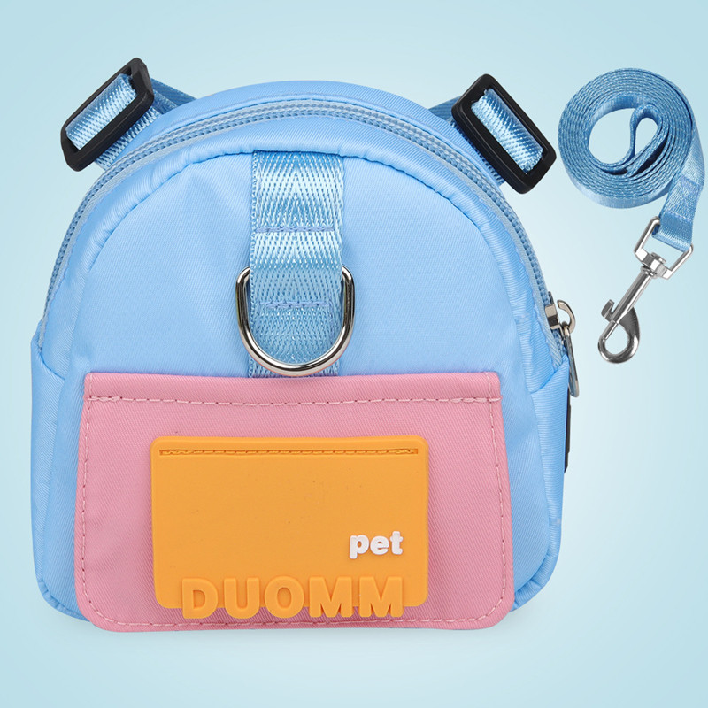 Wholesale Puppy Dog Cute Animal Back Pack Saddle Bags with Lead Adjustable Pet Backpack Harness with Leash for Outdoor Walking