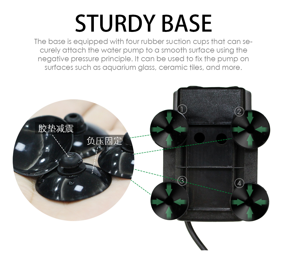Super pump factory 10w 600LH submersible aquarium hydroponics submersed gardening water feature pumps