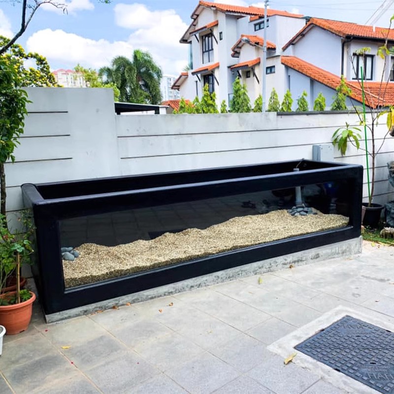 cheap outdoor fibreglass backyard fishing tank farming tanks 5000l fiber fish aquarium tank for koi fish