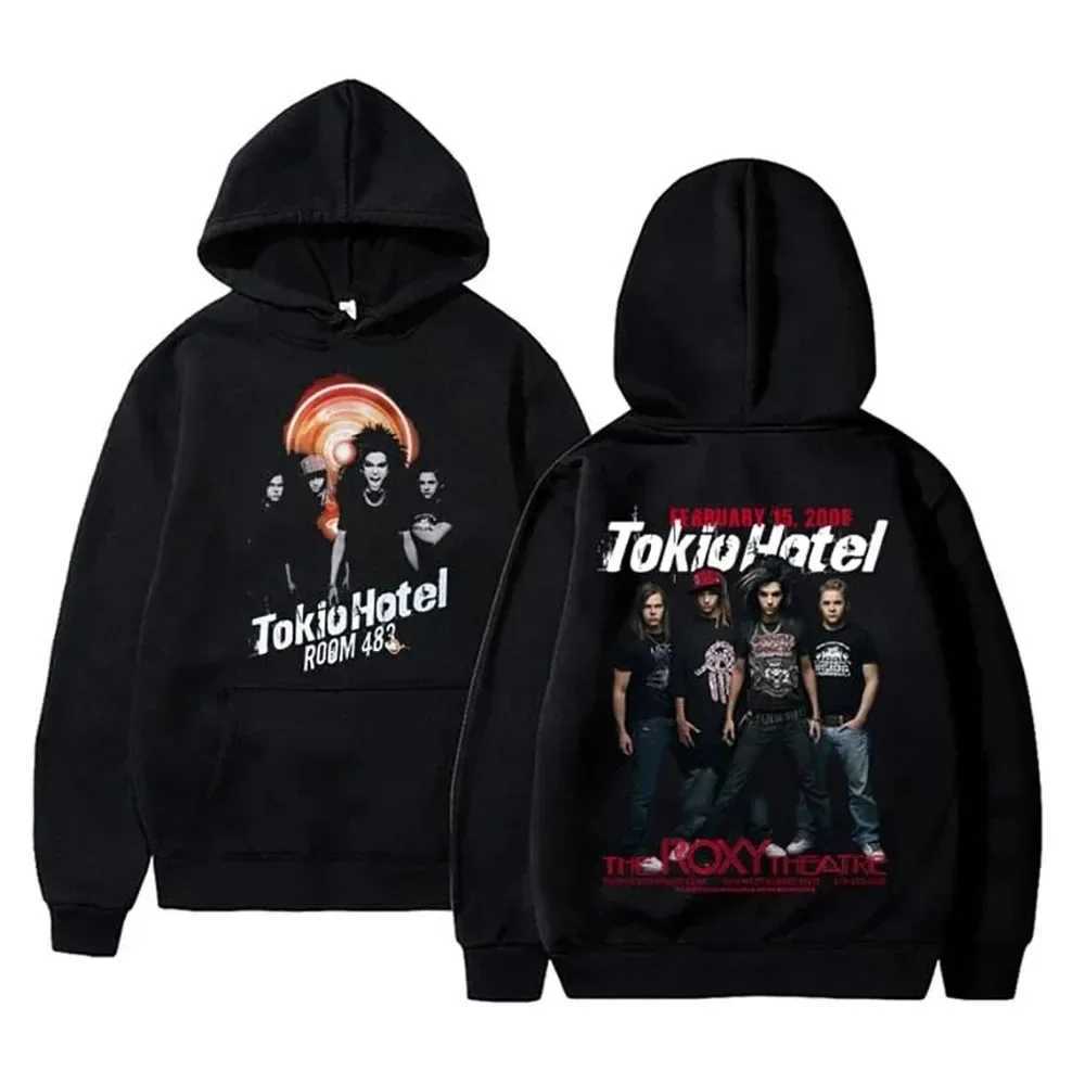Kaulitz 89 Tokyo Hotel Hoodies Rock Band Pullovers Bill Kaulitz Print Sweatshirt Hoodie Y2k Streetwear Tokyo Hotel Sweatshirts W250117