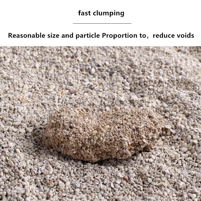 100% raw ore bentonite cat litter Irregular shape can be OEM customized bentonite cat litter