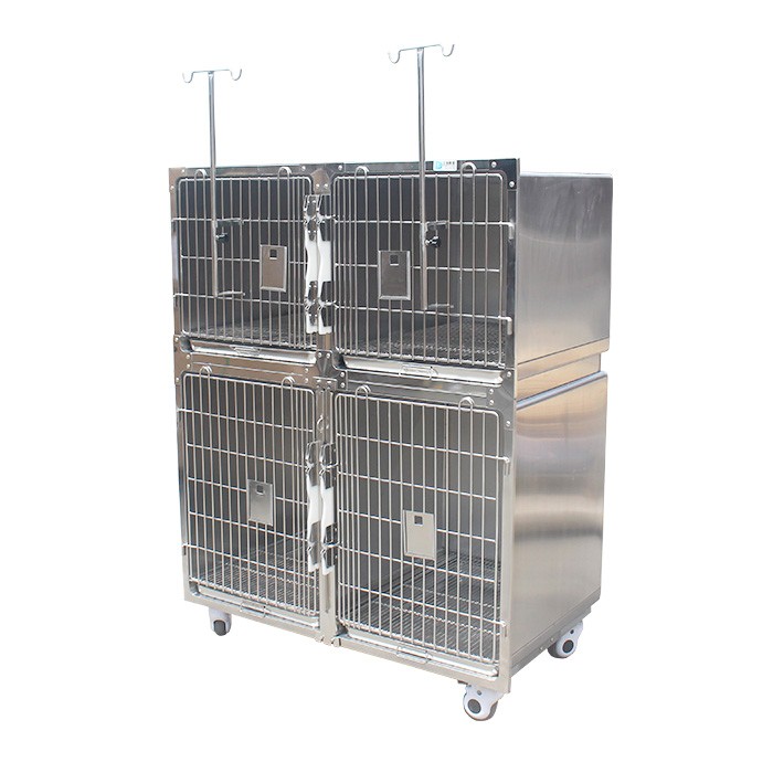 High Quality 304 Stainless Steel dog cat cage kennels Veterinary Cages