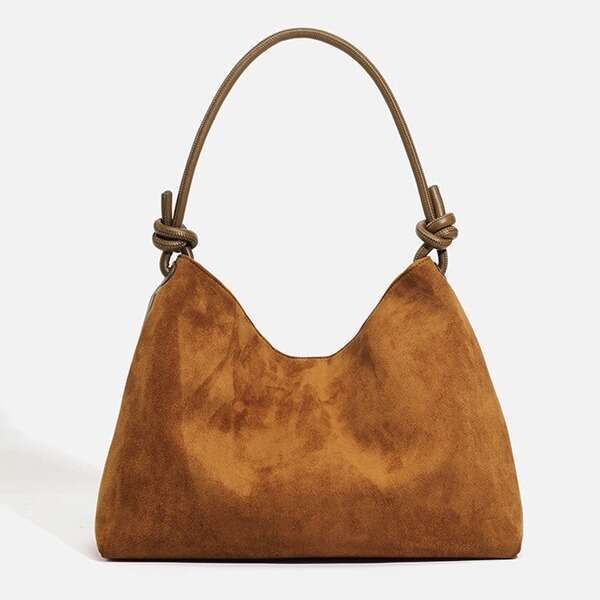 LEMON KOKO Brand suede leather women's handbag large capacity shoulder bag street wear crossbody bag