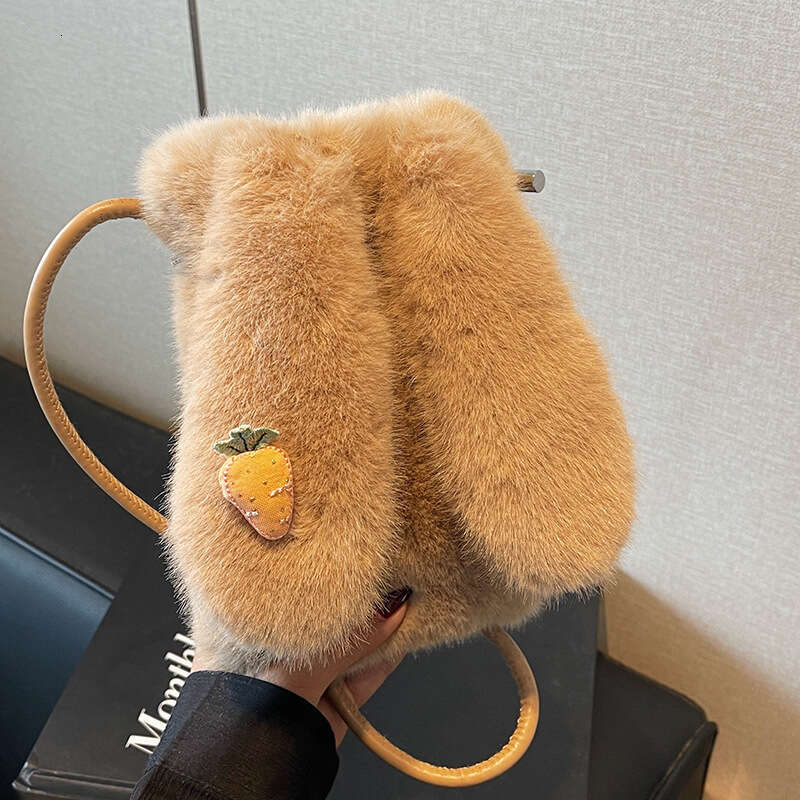 Cute Plush 2024 Autumn/Winter New Fashionable Versatile Single Shoulder Crossbody Instagram Phone Bag for Women