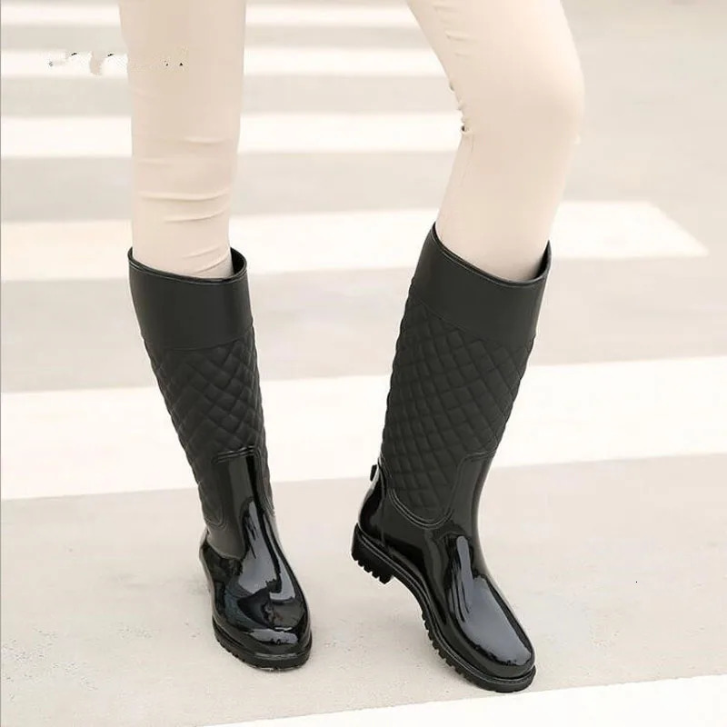 Comemore Winter Long sleeved Rain Boots Womens Rain Boots Outdoor Rubber Water Boots Womens Galoshe Free Delivery 241126