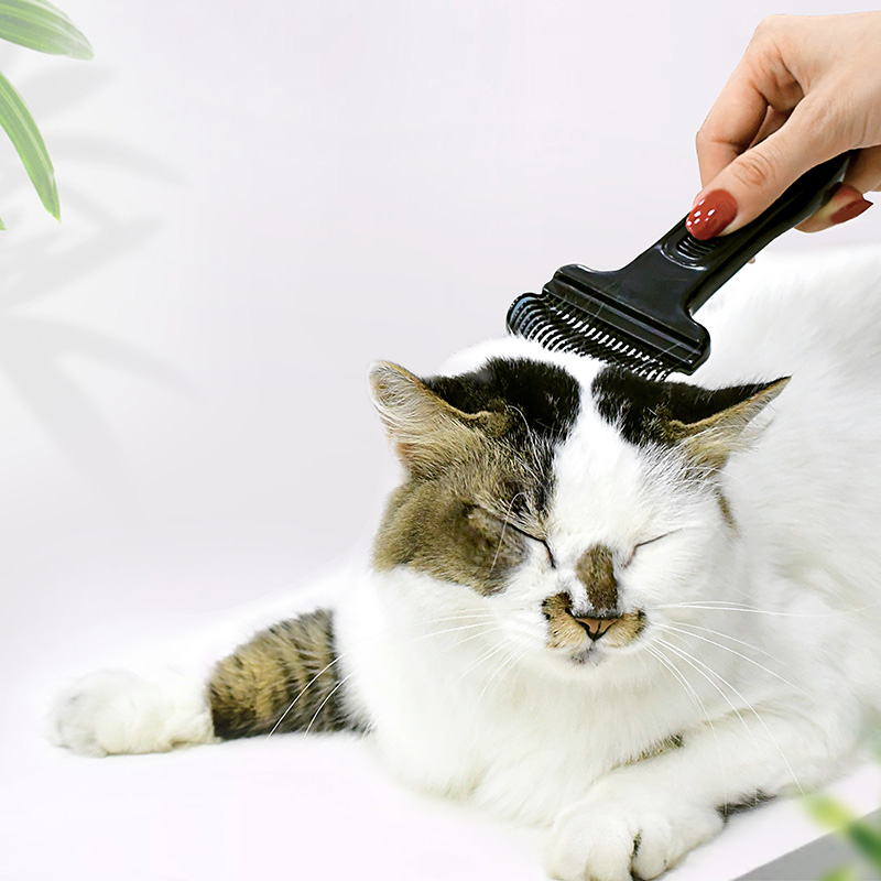 DEKU Hot Sale Cat Dog Massage Combs Plastic Fur Cleaning Brush Pet Grooming Hair Comb