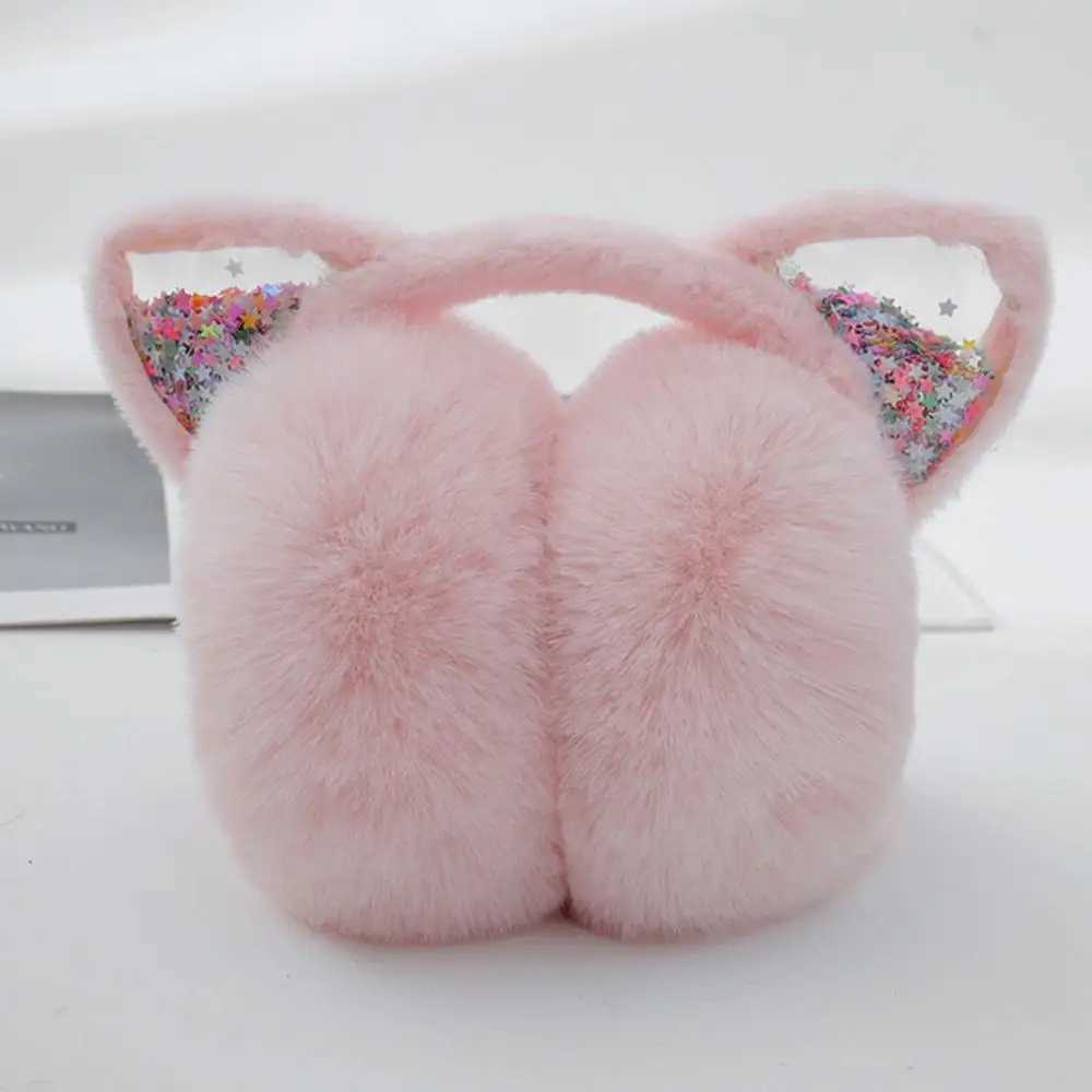 Cute Animal Earmuffs Soft Warm Cat Ears Ear Warmers Women Girls Foldable Winter Ear Covers Outdoor Furry Fleece EarmuffsXJ241126