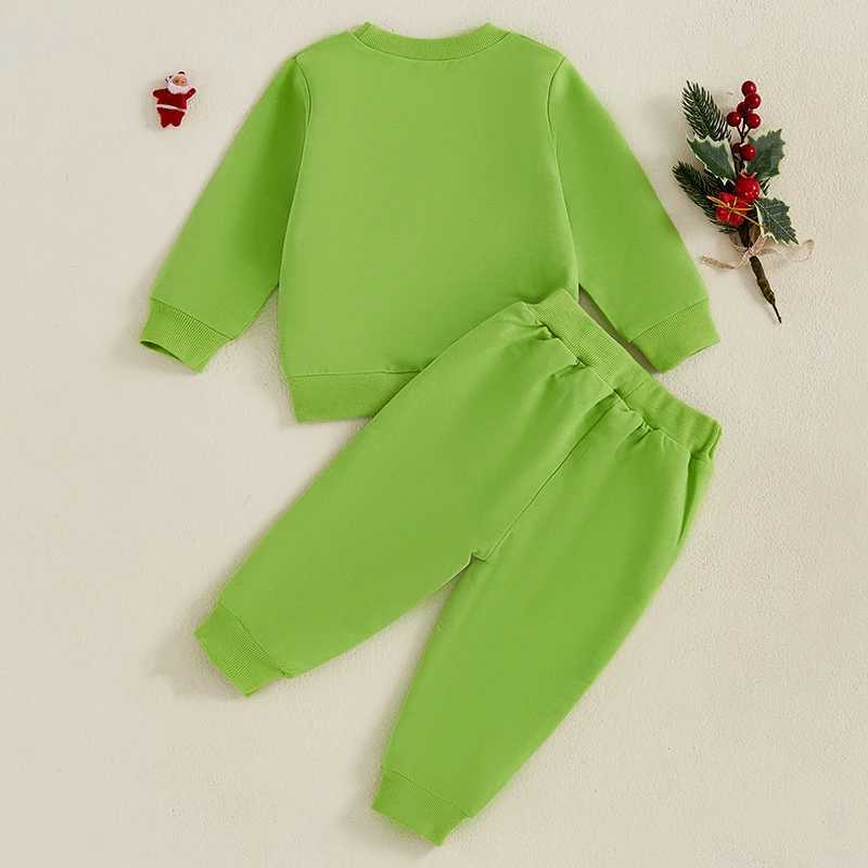 Clothing Sets Toddler Unisex Christmas Costume Red Reindeer Print Hoodie and Pants Set for Baby Boy Girl Xmas Outfit 2 Piece Set H241126