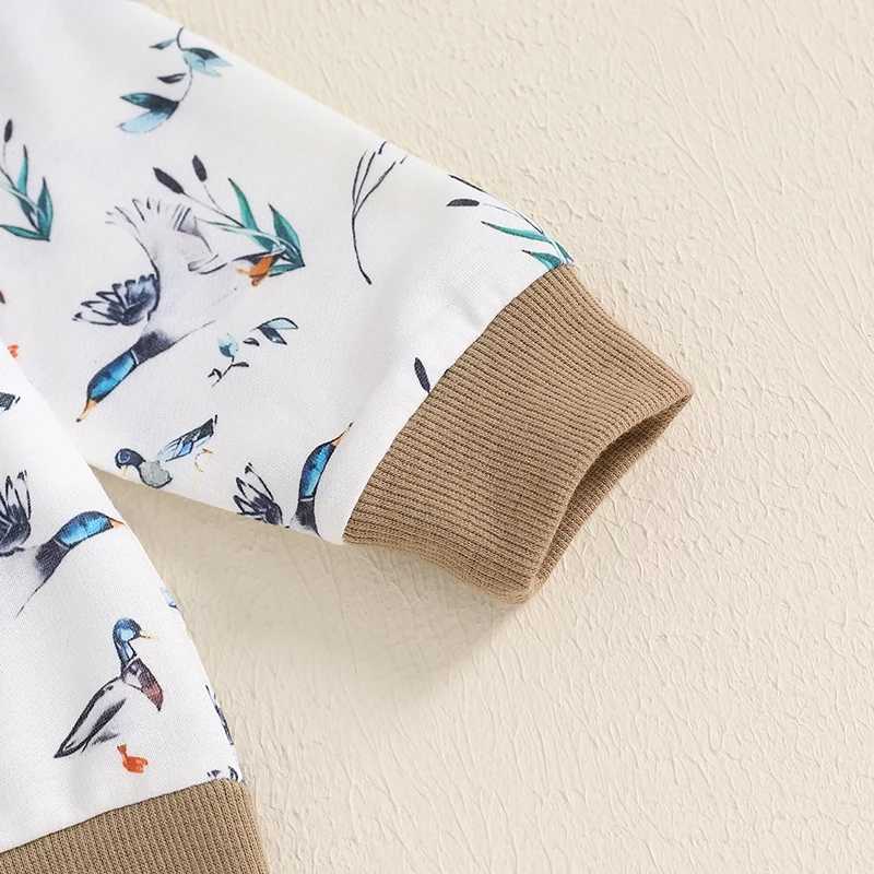 Clothing Sets Toddler Boy Winter Outfit Bear Print Hooded Jacket and Fleece Lined Pants 2 Piece Set for Baby Boy Warm Clothes H241126