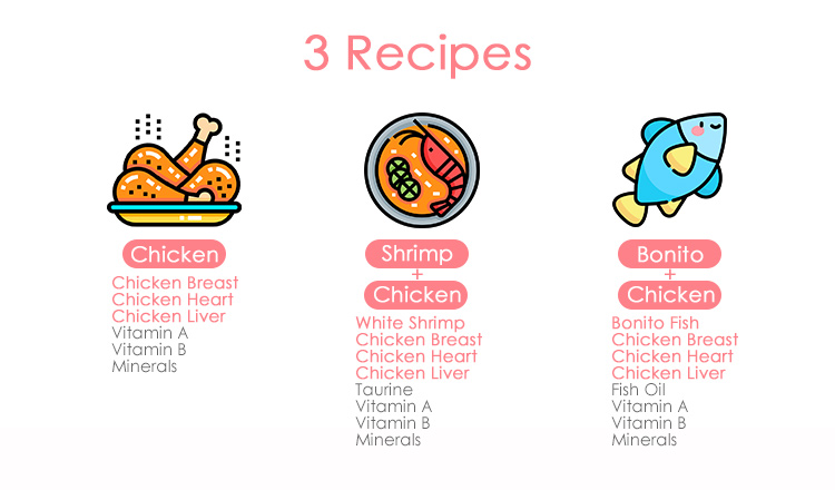 Wholesale Manufacturer Cat Treats Snacks Freeze Dried Cat Food Pure Natural Chicken&Prawn Flavor