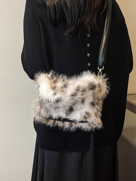 Autumn Winter Fur Fashionable And Versatile Small Popular Handbag, Grab Women's Bag, Design Designer Bags Handbags Women