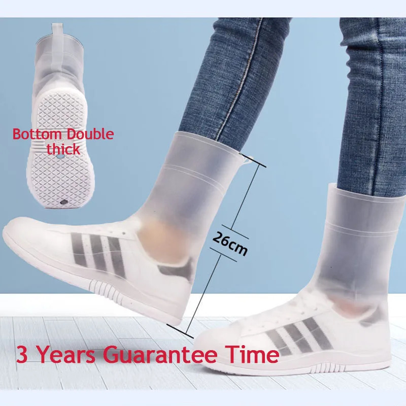 fashion rain boots waterproof TPE rubber boots anti water ski shoe covers rainy day shoe covers for boys and girls 241126