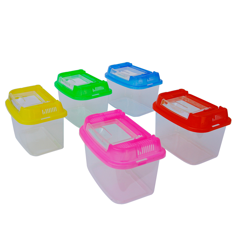Plastic Transparent Turtle Tank Fish Tank Portable Plastic Goldfish Bowl Aquariums Accessories Great for Small Animal Care
