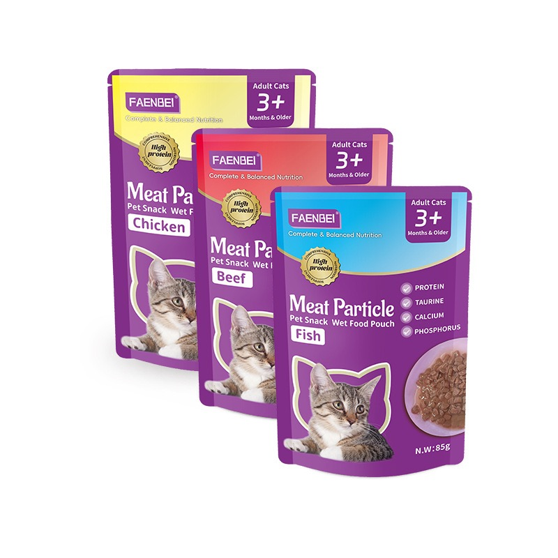 Factory Price Pet wet food Cat Treat Cat Snack Pouch 85g