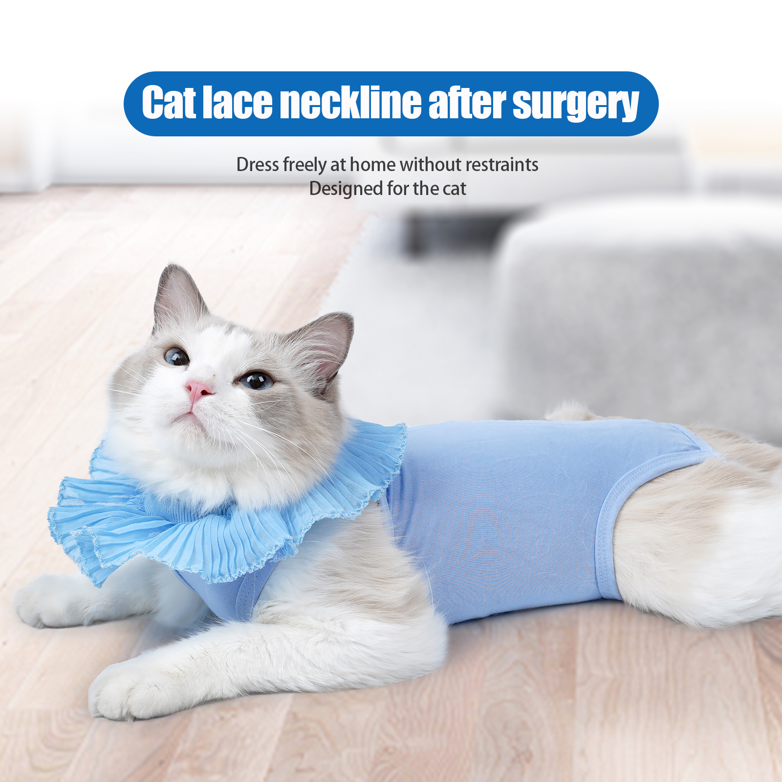 Cotton Anti-Lick T-Shirt Pet Recovery Suits Cats Weaning Postpartum Care Sterilization Cat Clothes