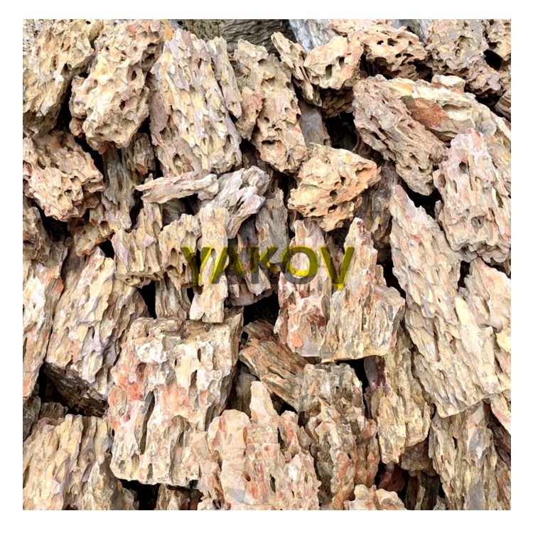 wholesaler aquarium decorative rock dragon stone/pine skin stone