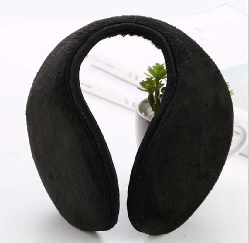 Soft plush thick ear warmers for women and men fashionable winter earmuffs solid color earmuffs outdoor protective earmuffs W241126