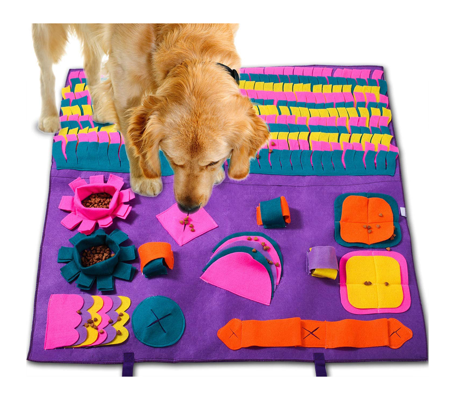 Jhome Pet Dropshipping Velvet Large Pet Snuffle Mat Slow Feeding Training Fleece Nose Work Snuffle Mat for Dogs