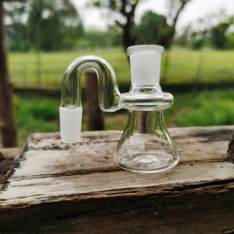Mini Dry Glass Flask Ash Catchers 14mm 18mm Hookah Clear Bubbler Ashcatcher 90 Degree For Smoking Glass Water smoking pipes