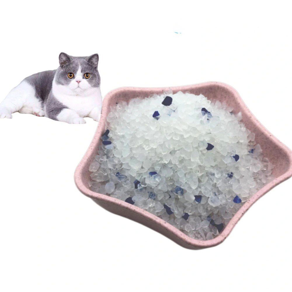 Factory direct wholesale 1-8mm 1.7kg Pet Products Supply Silica Gel Sand Filler Clean Blue Crystal Silicone Cat Litter