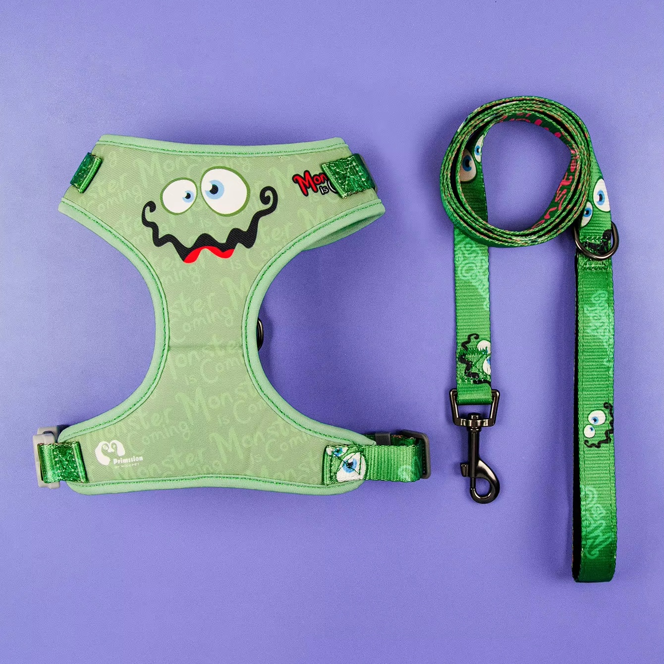 MIDEPET Pet Gear Set Pet Halloween Gift Designer Funny Monster Series With High Quality Pet Harness And Leash Set Personalized