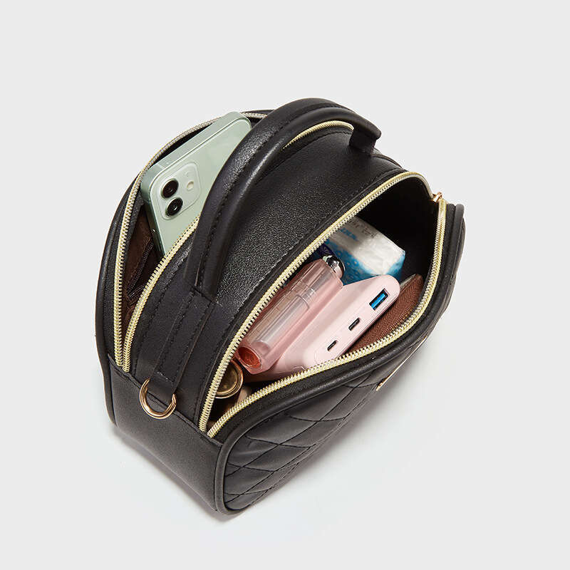 2023 trendy double zipper diamond pattern embroidered single shoulder small square bag for women's handbag