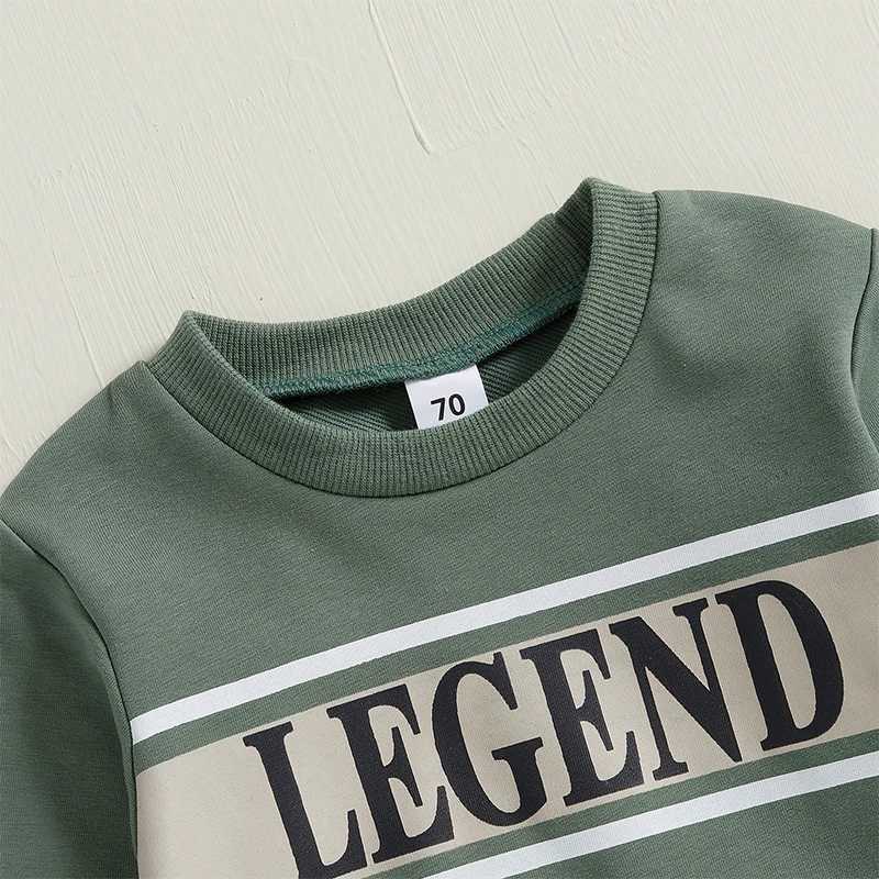 Clothing Sets Kids Baby Boys Autumn Tracksuits Casual Long Sleeve O Neck Letters Print Sweatshirt and Contrast Color Sweatpants Outfits H241126