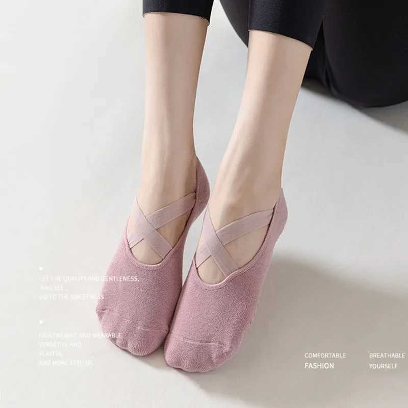 Yoga Socks Women Cotton Silicone Non-slip Pilates Grip Towel No-Show Barre SockXJ241125