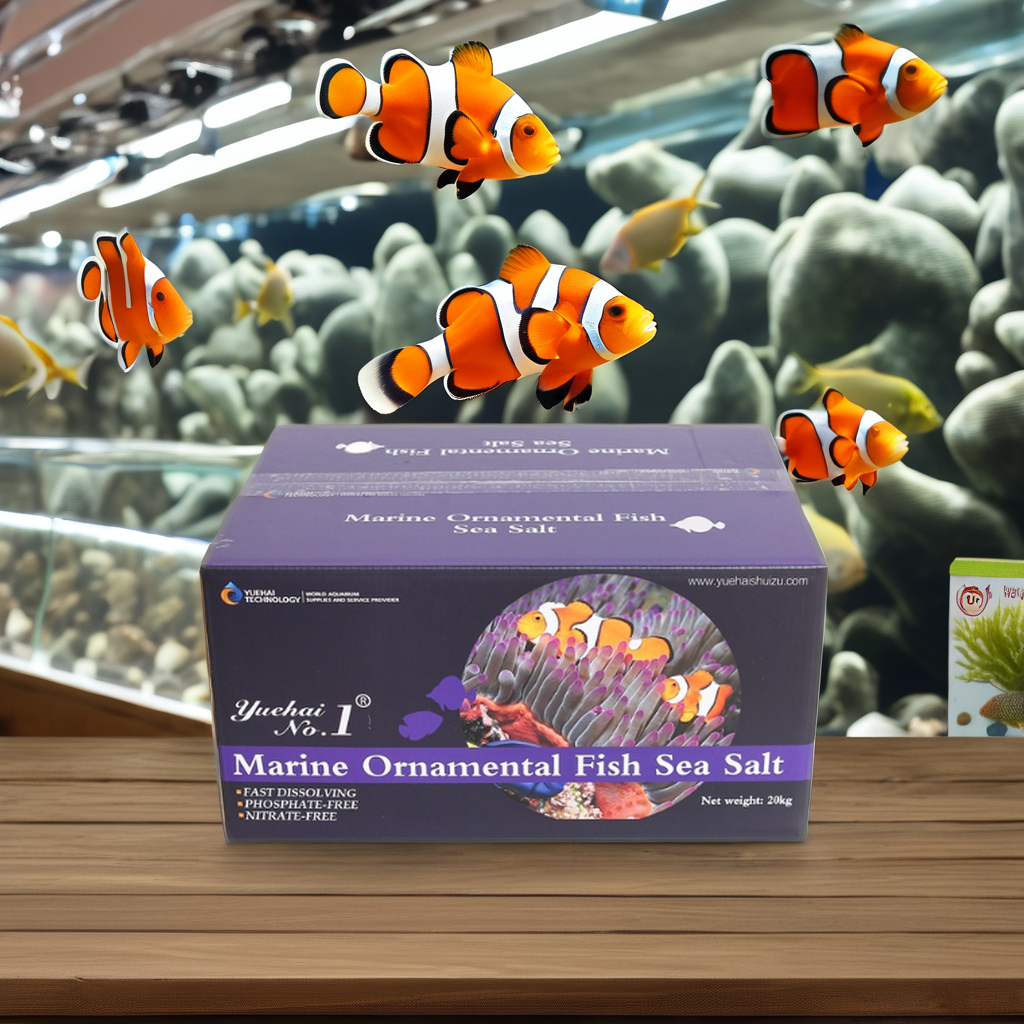 High Quality Good Parameters OEM 20KG Per box Marine Aquarium Live Tropical ornamental Fish Sea Salt
