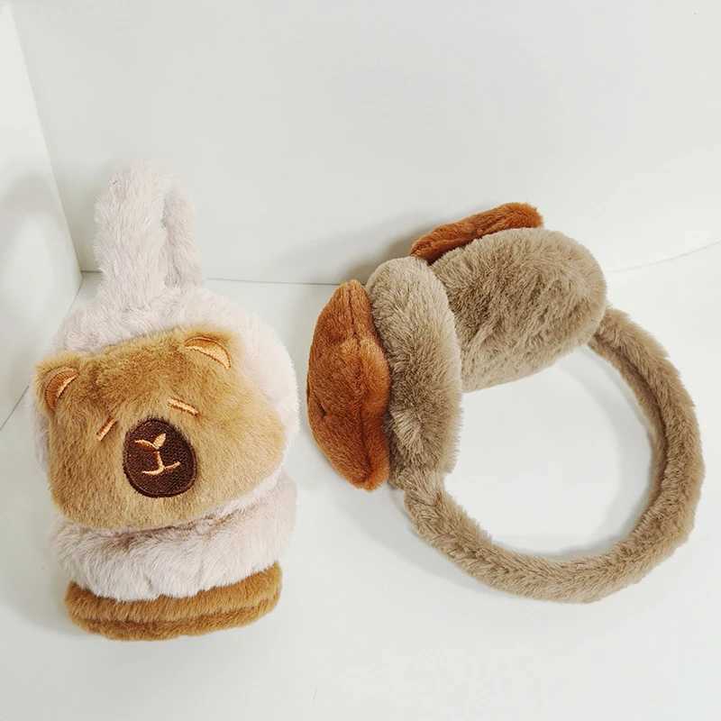 Cute Plush Cybara Earmuffs Warmer Ear Cover For Women Men Winter Warm Earfls Outdoor Cold Protection Cycling Ear-MuffsXJ241126
