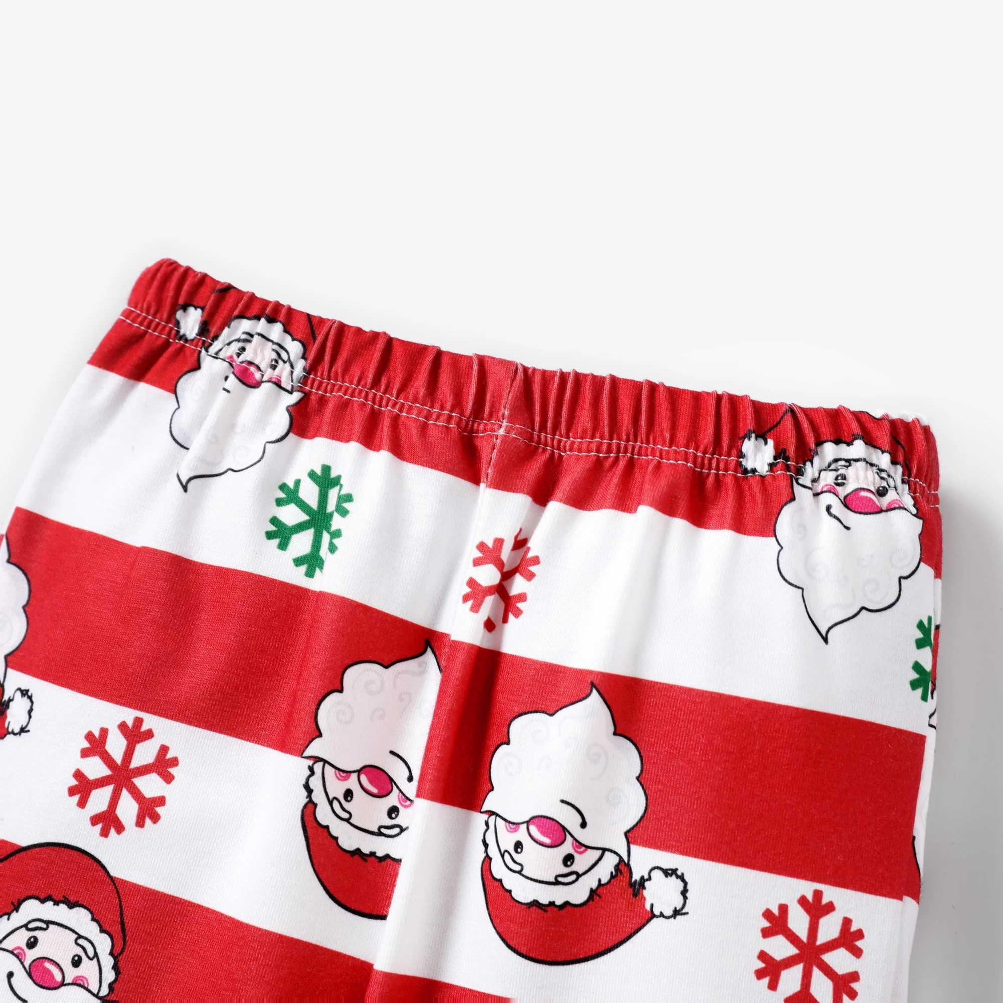 Clothing Sets 2pcs Baby Girl/Boy Christmas Childlike Santa Claus Print Striped Pajamas H241126