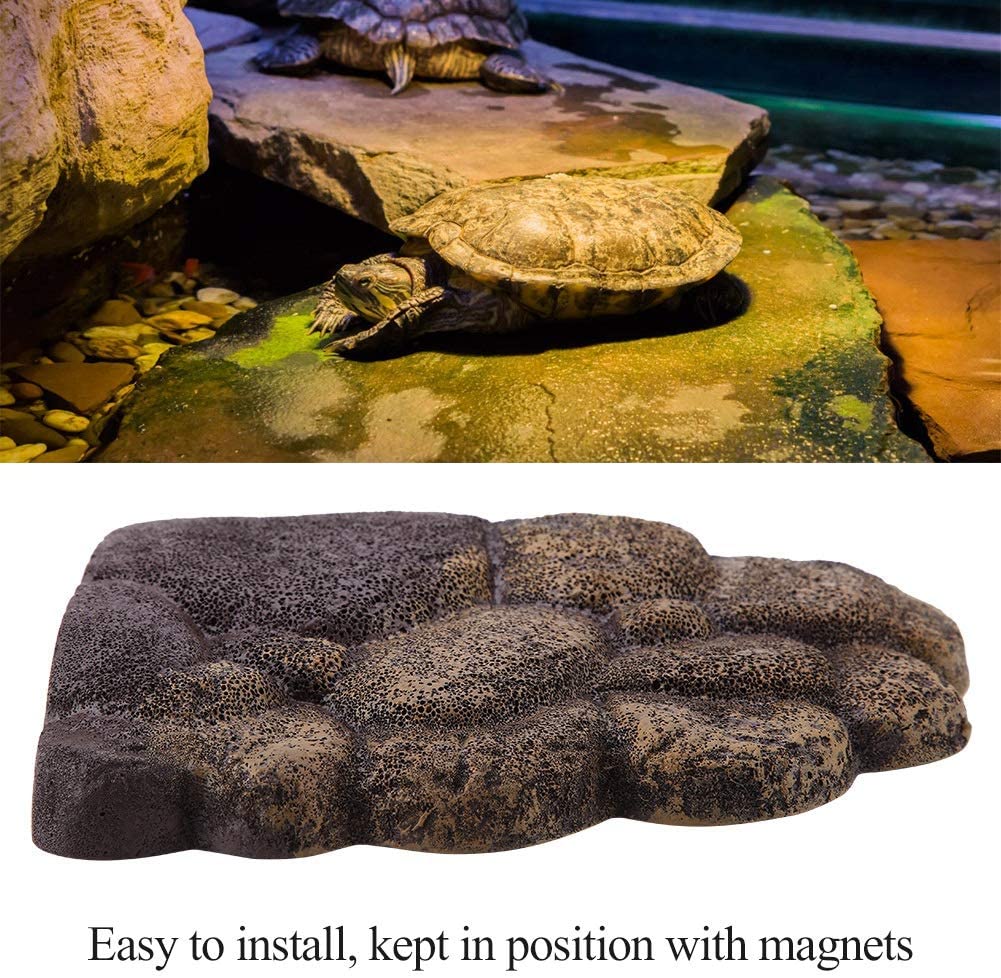 Simulated Rock Turtle Platform Floating Turtle Pier Terrapin Dock Aquarium Decoration