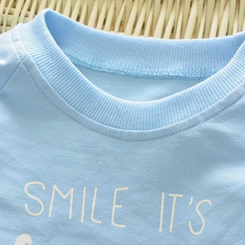 Clothing Sets 2020 Spring Fashion Style Autumn Cartoon Elephone Baby Boys Sets Long Sleeve Shirt + Jeans Pants 2Ps Children Kids Clothing H241126