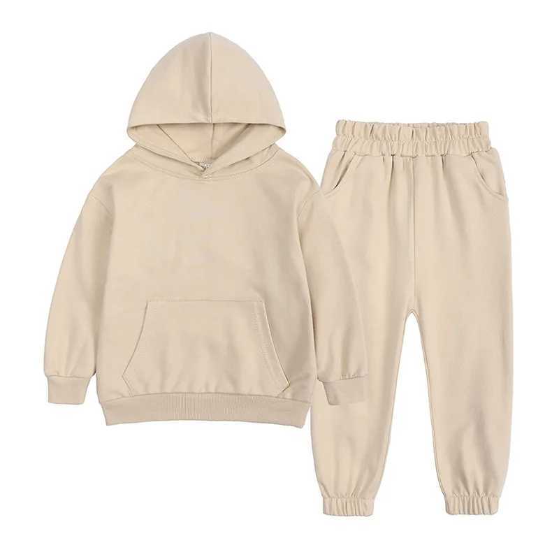 Clothing Sets Spring Autumn Clothing Set For Boys And Girls Cotton Hoody Outerwear Jackets Coat Pants 2Pcs Kids Tracksuit Children Clothes H241126