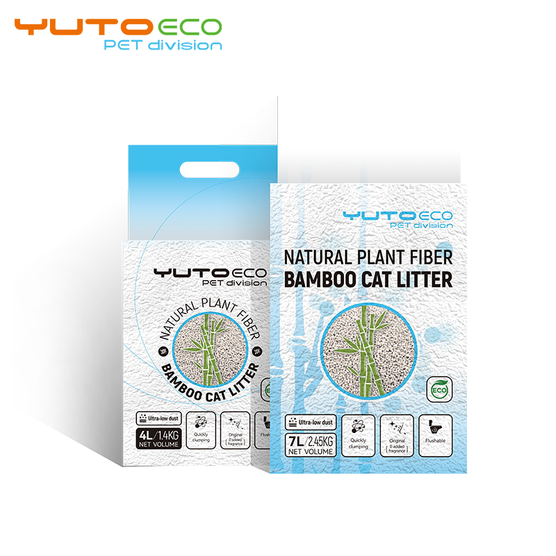 Ultra Absorbent Plant Fiber Cat Litter Fast Drying and Low Tracking Flushable Clumping Cat Litter