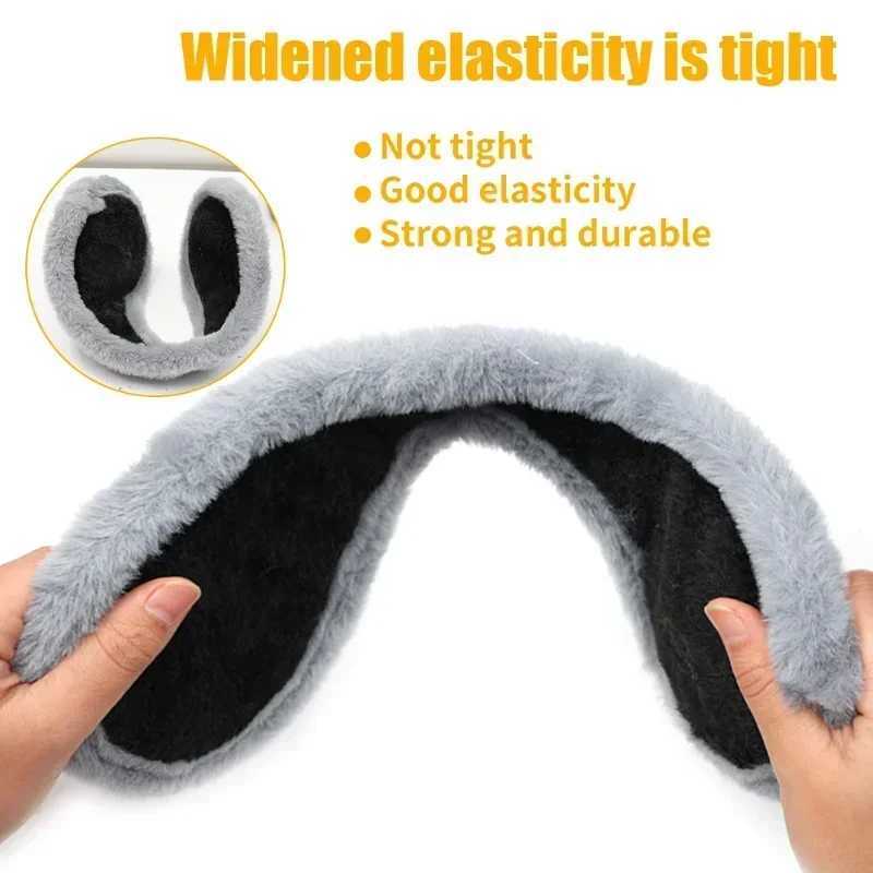 Soft Plush Thickening Ear Warmer Women Men Cold Proof Fashion Winter Earmuffs Solid Color Earfl Outdoors Protection Ear-MuffsXJ241126